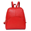Korean Casual Backpack Women PU Leather Bag Shoulder Bag Girls Handbag(Red)