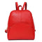 Korean Casual Backpack Women PU Leather Bag Shoulder Bag Girls Handbag(Red)