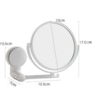 Modern Drill-Free Bathroom Mirror 2 Side Makeup Vanity Shave Mirrors Wall S