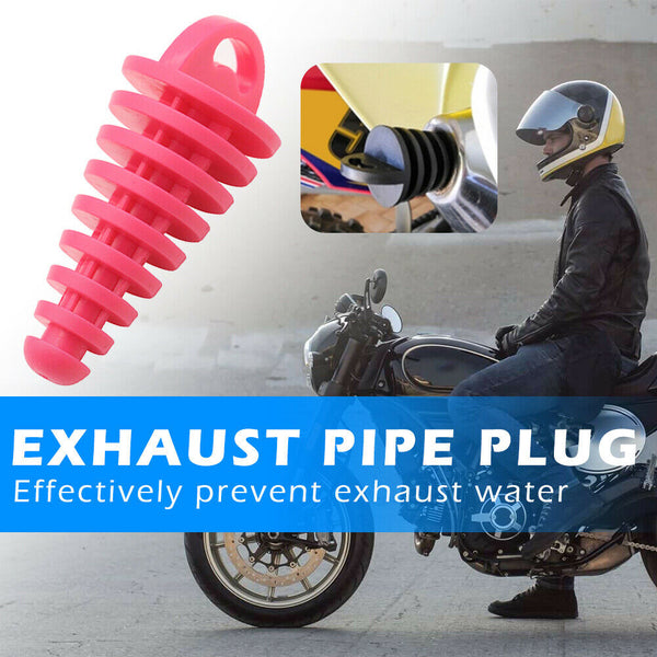 Motorcycle Exhaust Pipe Air-bleeder Plug Muffler Wash Plug Small (Pink)