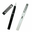 Collectable Fountain Retro Pen Students Medium Nib Stainless Steel Black A6E8.