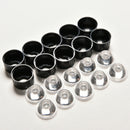 10x 120degree led Lens for 1W 3W High Power LED with screw 20mm Black holder  Kw