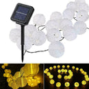 30LED Solar Powered Fairy String Lantern Lights Garden Hanging Christmas Ho U0Z1