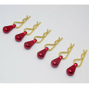 6x Metal Body Clip Pins w/ Pull Tabs for 1/16 1/18 1/24 1/28 RC Truck Buggy