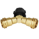 Propane Splitter, Propane Tank Y Splitter Adapter With Valves, 2 Way Lp Gas O3R1