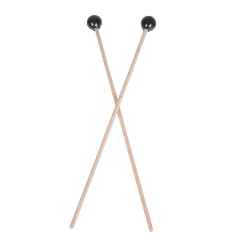 Professional Xylophone Marimba Mallets Maple Wooden Handle Rubber Mallets