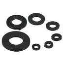250Pcs Black Nylon Washer Flat Washer Assortment Kit M2 M2.5 M3 M4 M5 M6 M8