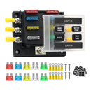 6-Way Blade Fuse Box Block Holder LED Indicator Light 12V-32V Marine Boats Car