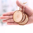 10pcs/set Christmas Xmas Tree Wood Log Slices Discs Cutout Circle Wedding Decor