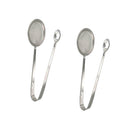 Creative Stainless Spoon With Clip Food Kitchen Oil-Frying BBQ Filter 2pcs