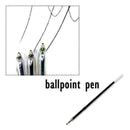 100x Ball Point Ink Pen Refills Replacement Black School E9R9 Office Writin C9A5