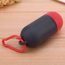 Pet Dog Garbage Clean up Bags Holder Dispenser + Poop Bags Set(Gray+Red)