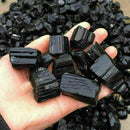 100g Natural Black Crystal Tourmaline Rough Stone Rock Specimen Mineral & Q U8L8