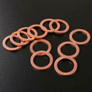 280 Pcs 12 Sizes Assorted Solid Copper Crush Washers Seal Flat Ring Set With Box