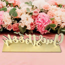 Wooden Wedding Guestbook Table Name Sign Book DIY Craft Home Decor Ornament