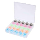 25pcs Spool Bobbins Sewing Machine Bobbin Case Organizer Storage Colorful