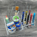 Clear Acrylic Phone Repair Toolbox Tweezers Screwdriver Brushes Storage Box