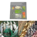 45Pcs Plastic Fishing Lures Set Mixed Soft Bait Holder Jig Assorted Hooks  HLV