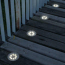 8LED Solar Underground Light Waterproof Garden Buried Lamp (White Light)