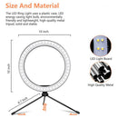 10 inch Selfie LED Ring Light Phone Holder for Live Video Photography Vlog