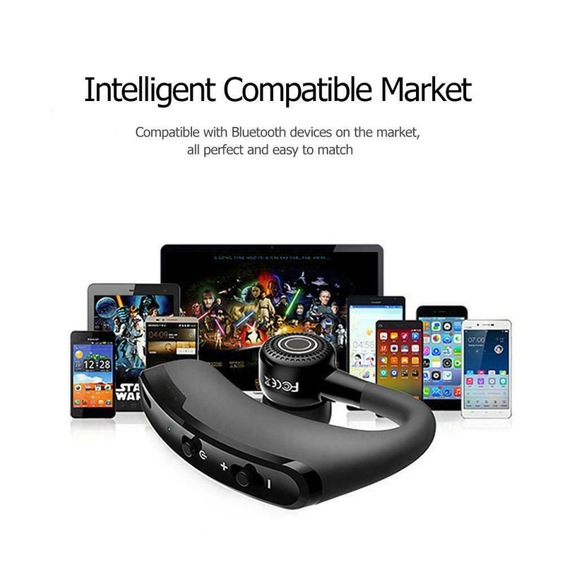 V9 Handsfree Wireless Business Bluetooth Headset with Mic for Driver Sports