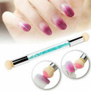 Nail Art Brush, Dual Tipped Ombre Nail Art Sponge Brush for DIY Gradient Bl D4G3