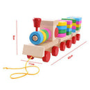 Kids Wood Educational Toys Color Shapes Block Board Stack Sort Chunky Puzzle