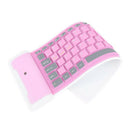 Waterproof Portable Silicone Mute Gaming Wireless Keyboard For Laptops