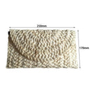 Women Straw Bag Elegant Female Braided Handbag Envelope Hasp Beach Bag For  N7C4