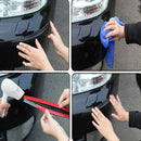 2 Black Carbon Fiber Texture Anti-rub Protecto Car SUV Bumper Edge Guard Stri 3C