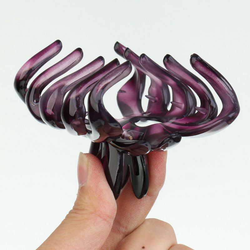 Large Purple Hair Claw Clamp Clip Acrylic Barrette Hair Accessories Hairwear