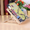 Multifunctional Foldable Wood Bookends Stand Cookbook Holder Reading Rack W N1O8