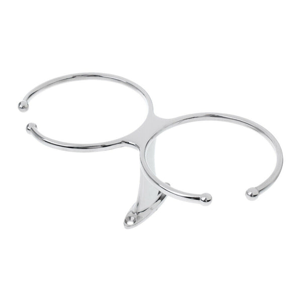 Stainless Steel Boat Cup Drink 2 Holder For Marine/Yacht/Boat/RV/Car/Trailer