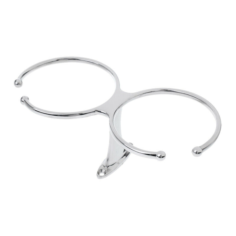 Stainless Steel Boat Cup Drink 2 Holder For Marine/Yacht/Boat/RV/Car/Trailer