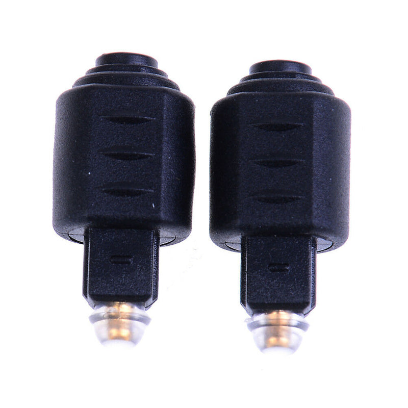2Pcs optical audio adapter 3.5mm female jack plug to digital toslink male JR