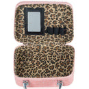 Small Square Solid Handbag Mirror Cosmetics Storage Bag Makeup Bags (Pink) A