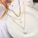 Multi-layer 3 layers Choker Necklace Collar Statement NecklacesGift Pendant M5H8