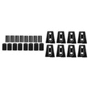 8Pcs ABS Black Door Hinge Covers Trim for 2007-2017 Jeep Wrangler JK JKU 4D F2X6