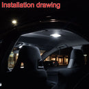 17pcs Universal Error Free Premium White Bulb Interior Car LED Light Accessories