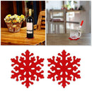 The Cellar Set of 4 Snowflake Coasters, Red, Christmas HOT Coasters Holiday X1G8