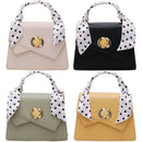 Summer Small Bag Female Personality Lock Small Square Bag Silk Scarf Portab