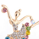 Dancing Ballet Girl Brooch Rhinestone Brooch Pin Jewelry Bouquet Accessory B Gw