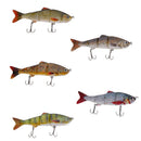5pcs 4.7'' 4 Segments Fishing Baits Lures Swimbait Life-like Trout Striper