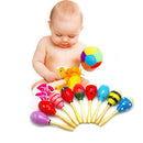 Baby Kids Sound Music Gift Toddler Rattle Musical Wooden Colorful Toys