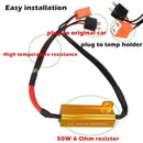 4x Car LED light Load Resistor Bulb Turn Signal Light Fix Fast Flash Blink 50W