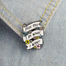Creative Leaf Flowers Letters Brooch Jacket Badges Christmas Jewelry Gift