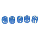 5Pcs Board Game Dice Set Die D6 Wooden for Roleplaying Game Cards Game Blue