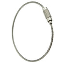 10pcs Stainless Steel Screw Locking Wire Keychain Cable Key Rings Outdoor A