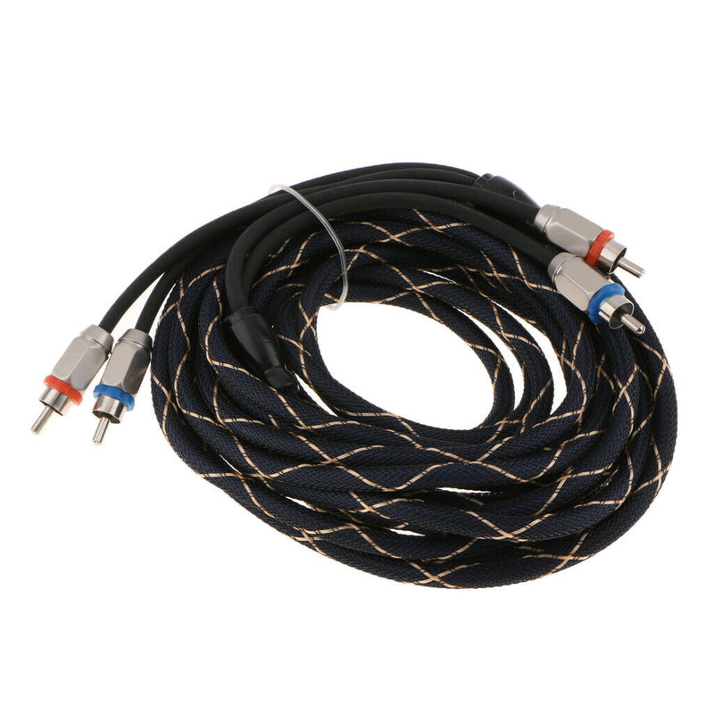 2RCA Male to 2RCA Male Plastic Shell Stereo Audio Cable, RCA Cable - 4.5m