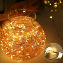 20m LED Waterproof Battery Box Copper Wire String Fairy Light (Warm Light)